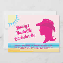 Invitación Fiesta Pink Nashville Weekend Bachelorette