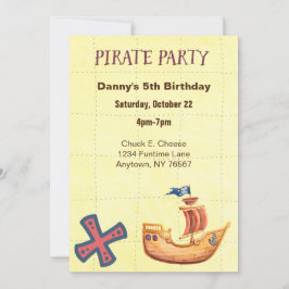 Invitación Fiesta Pirata Personalizada