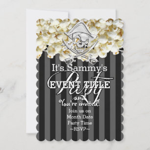 Invitación Fiesta pirata personalizado