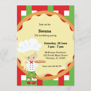 Invitación Fiesta Pizza