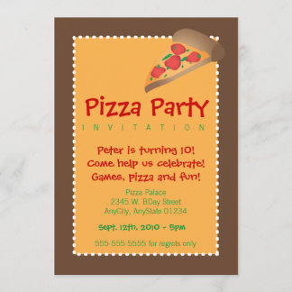 Invitación Fiesta Pizza