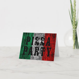 Invitación fiesta pizza (bandera italiana)