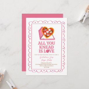 Invitación Fiesta Pizza Chica Galentine Brunch