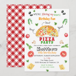 Invitación Fiesta Pizza Cumpleaños