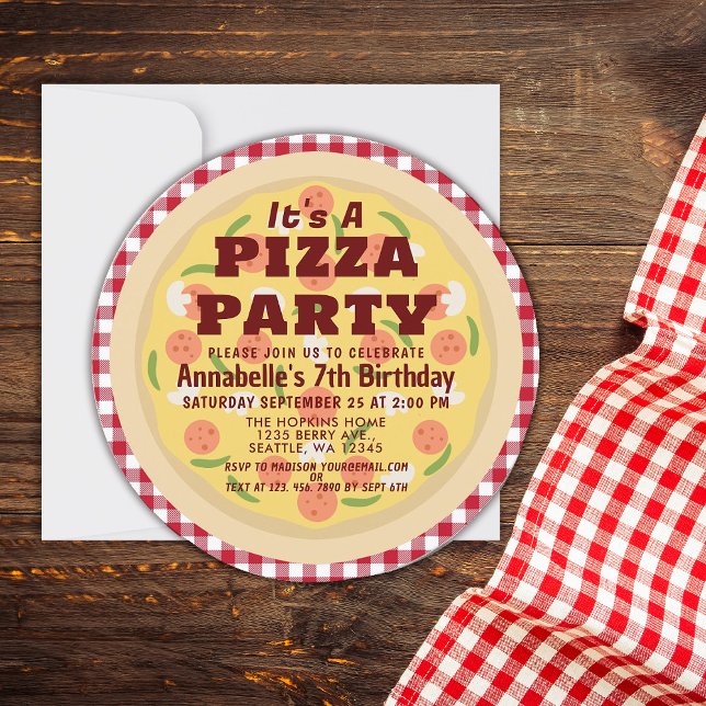 Invitación Fiesta Pizza Cumpleaños Niños (Subido por el creador)