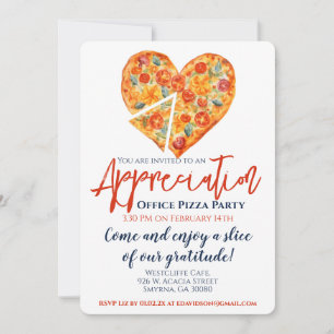 Invitación Fiesta Pizza de Apreciación de Empleados