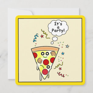 Invitación Fiesta Pizza de Cumpleaños