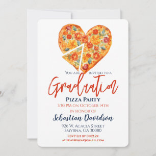 Invitación Fiesta Pizza de Graduación