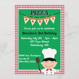 Invitación Fiesta Pizza del niño