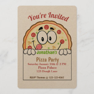 Invitación Fiesta Pizza Invitado