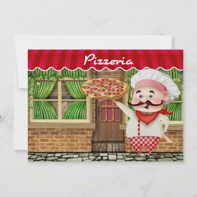 Invitación Fiesta Pizza - SRF (Anverso)