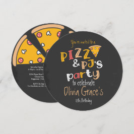 Invitación Fiesta Pizza Y Pajama