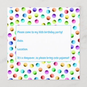 Invitación Fiesta Polka Dot