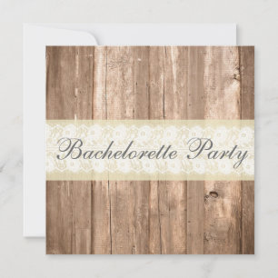 Invitación Fiesta poner crema rústico elegante lamentable de