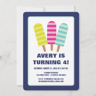 Invitación Fiesta Popsicle