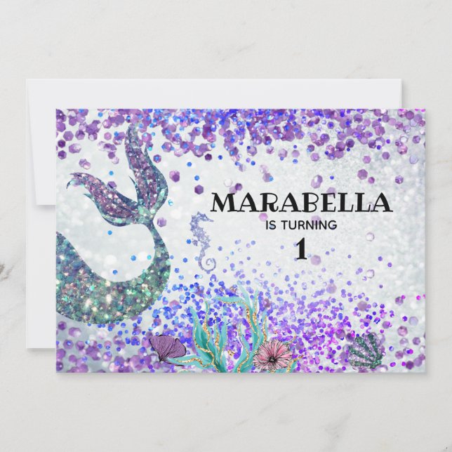 Invitación *~* Fiesta por el cumpleaños del arcoiris de la si (Anverso)