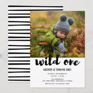 Invitación Fiesta por el primer cumpleaños de un bebé de foto