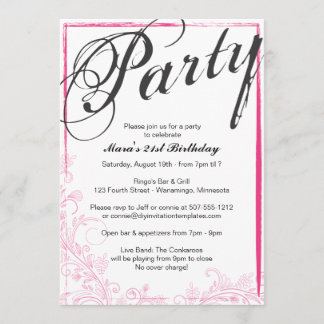 Invitación Fiesta por siempre (Rosa)