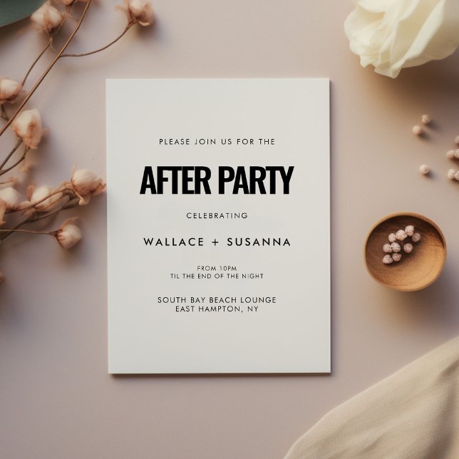 Invitación Fiesta posterior minimalista simple (Subido por el creador)