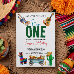 Invitación Fiesta Primero Cumpleaños número 1
