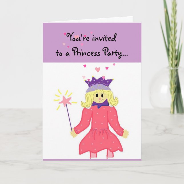 Invitación Fiesta Princesa (Anverso)