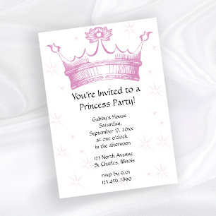 Invitación Fiesta Princesa de la Corona Rosa