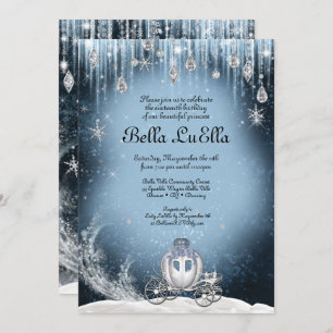 Invitación Fiesta Princesa de Winter Wonderland