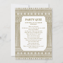 Invitación Fiesta Prueba Conmuta Cumpleaños con columnas del 