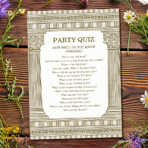 Invitación Fiesta Prueba Conmuta Cumpleaños con columnas del 