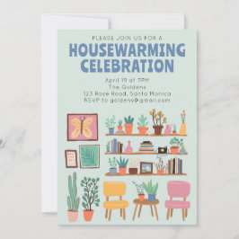 Invitación Fiesta que calienta el hogar invita a una cómoda s