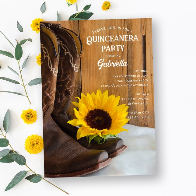 Invitación Fiesta Quinceanera Occidental (Subido por el creador)