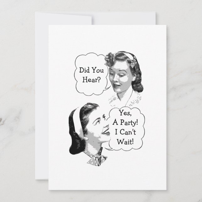 Invitación Fiesta retro (Anverso)