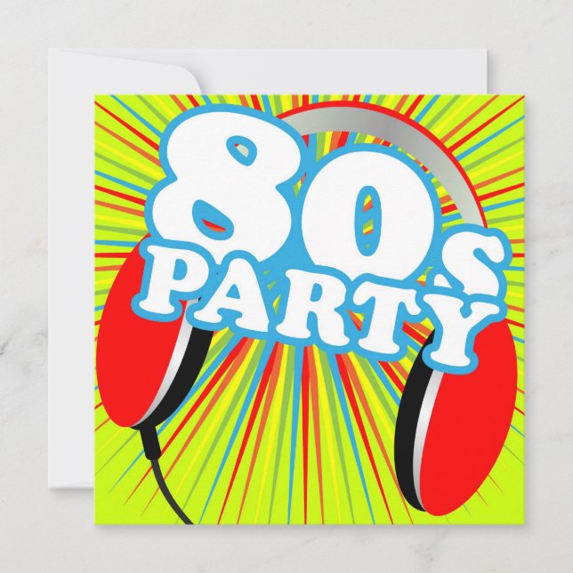 Invitación Fiesta retro (Anverso)