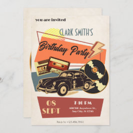 Invitación Fiesta retro
