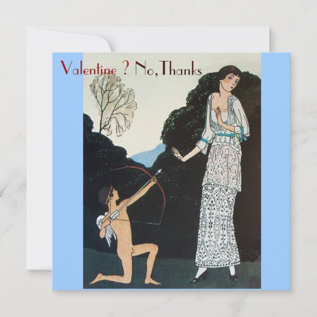 INVITACIÓN FIESTA RETRO ANTÍ SAN VALENTÍN SELLO DE LACRE MONO (Anverso)