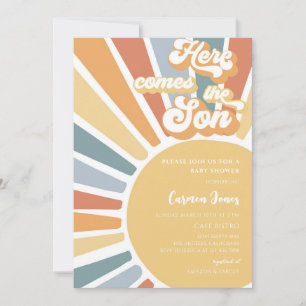 Invitación Fiesta Retro Boho Sunshine para el Bebé