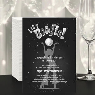 Invitación Fiesta Retro Boogie de 60 Cumpleaños