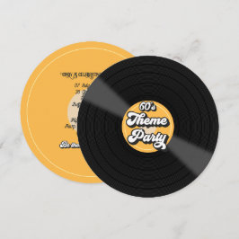 Invitación Fiesta Retro con Tema de Discos Vintage de los 60