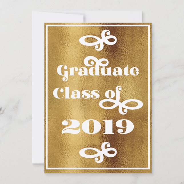Invitación Fiesta Retro de Graduación Clase 2019 (Anverso)