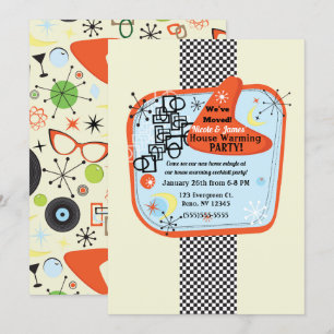 Invitación Fiesta Retro de inauguración de casa de los 50's 6