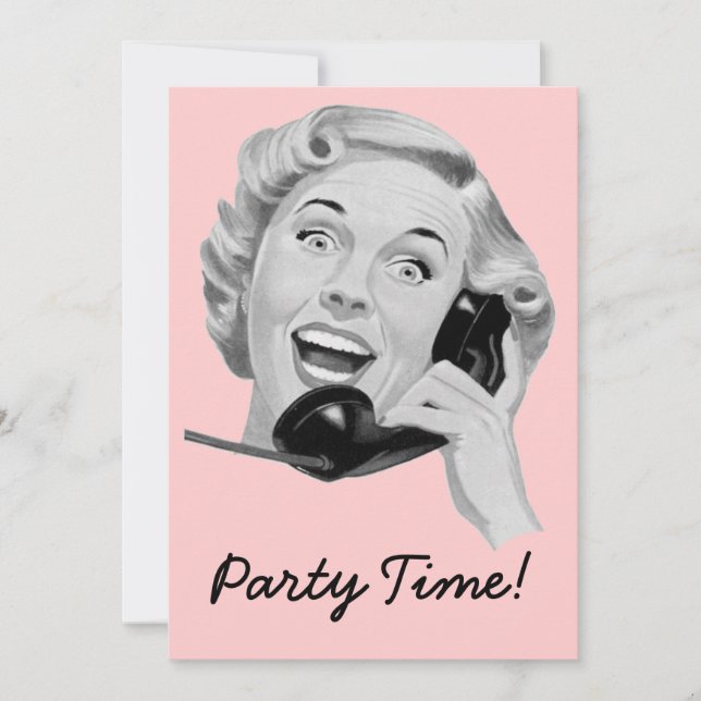 Invitación Fiesta retro de los años 50 (Anverso)
