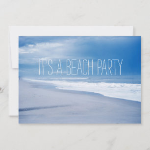 Invitación Fiesta Retro de Playa en el Océano de Florida