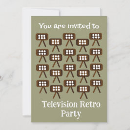 Invitación Fiesta retro de televisión