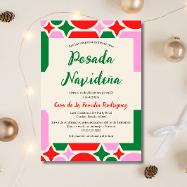 Invitación Fiesta Retro Española Posada Navideña Navidad