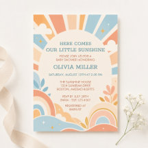 Fiesta Retro Little Sunshine Boy Baby Shower