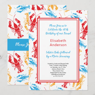 Invitación Fiesta Retro New England Lobster Bake