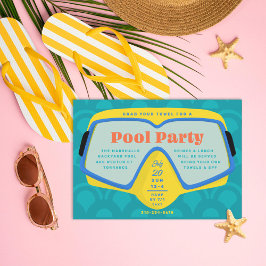 Invitación Fiesta Retro Snorkel Pool