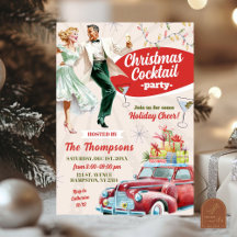 Fiesta Retro Vintage de Navidad Cóctel