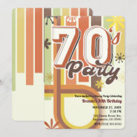 Fiesta Retro Vintage Groovy de los 70's 1970 Seten