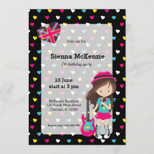 Invitación Fiesta Rockstar